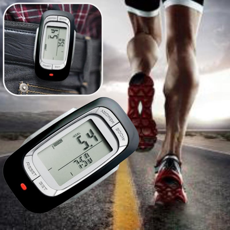 SOONHUA 3D Step Counter with Clip and Lanyard, Accurate Digital Pedometer with Large Digital Display 7 Days Memory Calorie Counter Accurately Track Steps for Men Women Adults Seniors - Image 5